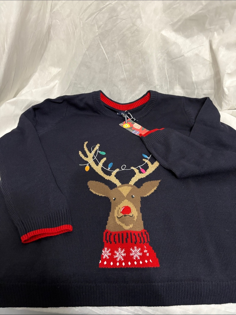 Joules Navy Holiday Sweater size US 18 NWT